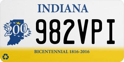 IN license plate 982VPI