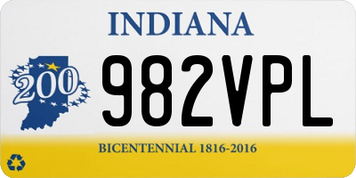 IN license plate 982VPL