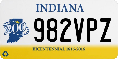 IN license plate 982VPZ
