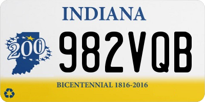IN license plate 982VQB