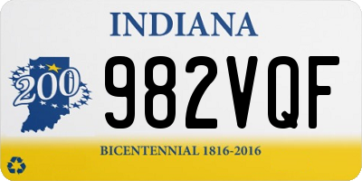 IN license plate 982VQF