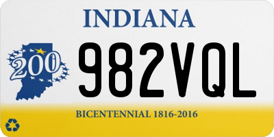 IN license plate 982VQL