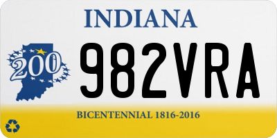 IN license plate 982VRA