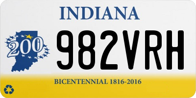 IN license plate 982VRH