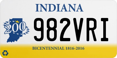 IN license plate 982VRI