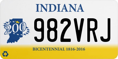 IN license plate 982VRJ