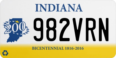 IN license plate 982VRN