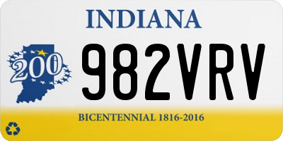 IN license plate 982VRV