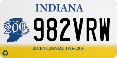 IN license plate 982VRW