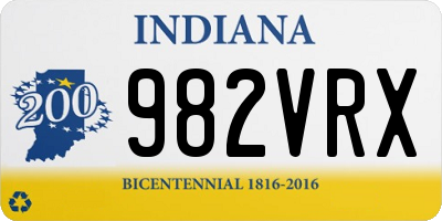 IN license plate 982VRX