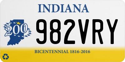 IN license plate 982VRY