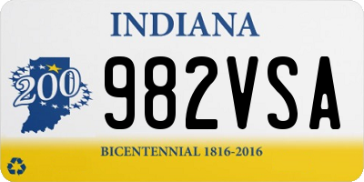 IN license plate 982VSA