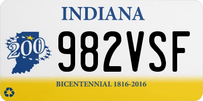 IN license plate 982VSF