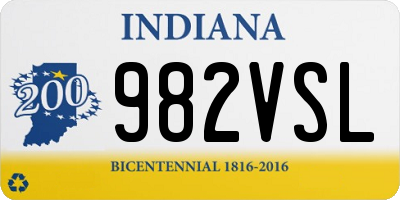 IN license plate 982VSL