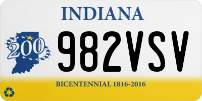 IN license plate 982VSV