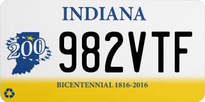 IN license plate 982VTF