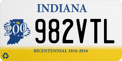 IN license plate 982VTL