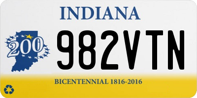 IN license plate 982VTN