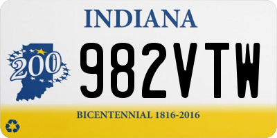 IN license plate 982VTW