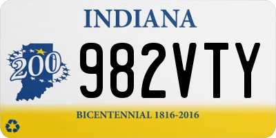 IN license plate 982VTY