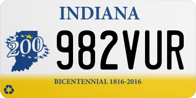 IN license plate 982VUR