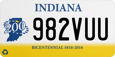 IN license plate 982VUU