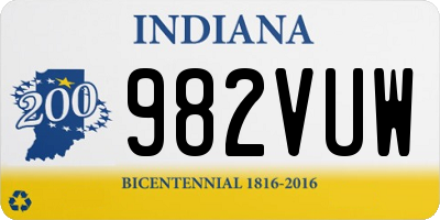 IN license plate 982VUW