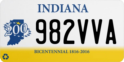 IN license plate 982VVA