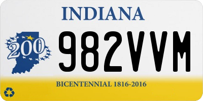 IN license plate 982VVM