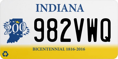 IN license plate 982VWQ