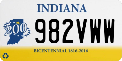 IN license plate 982VWW