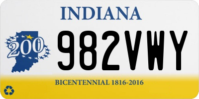 IN license plate 982VWY