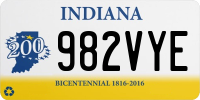 IN license plate 982VYE