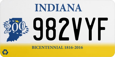 IN license plate 982VYF