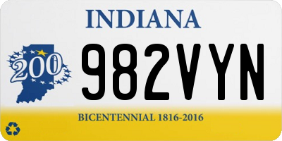 IN license plate 982VYN