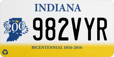 IN license plate 982VYR