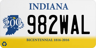 IN license plate 982WAL
