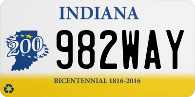 IN license plate 982WAY