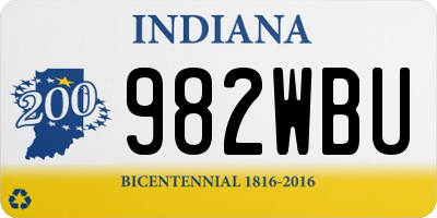 IN license plate 982WBU