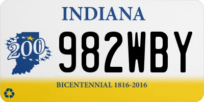 IN license plate 982WBY