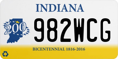 IN license plate 982WCG