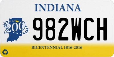 IN license plate 982WCH