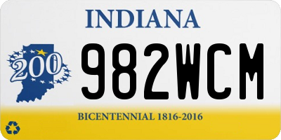 IN license plate 982WCM