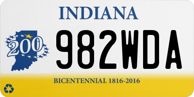 IN license plate 982WDA