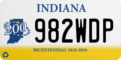 IN license plate 982WDP