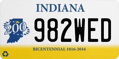 IN license plate 982WED
