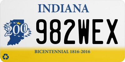 IN license plate 982WEX