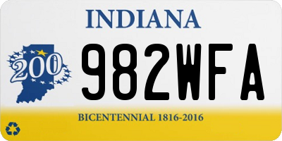 IN license plate 982WFA