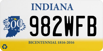 IN license plate 982WFB