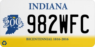 IN license plate 982WFC